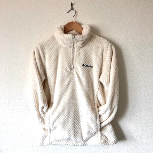 *NWT* COLUMBIA Cream Sherpa Fleece Quarter-Zip Sweater – Women's S - Picture 3 of 11